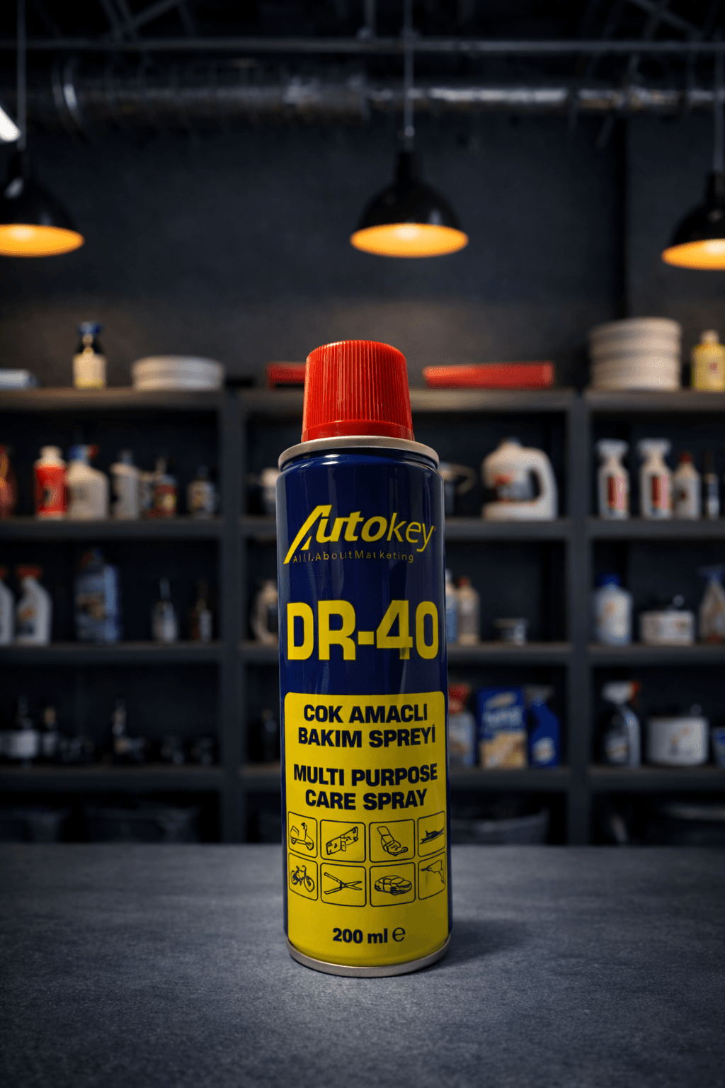 DR-40 Çok Amaçlı Bakım Spreyi 200 ml – Pas Sökücü, Yağlayıcı ve Koruyucu-1