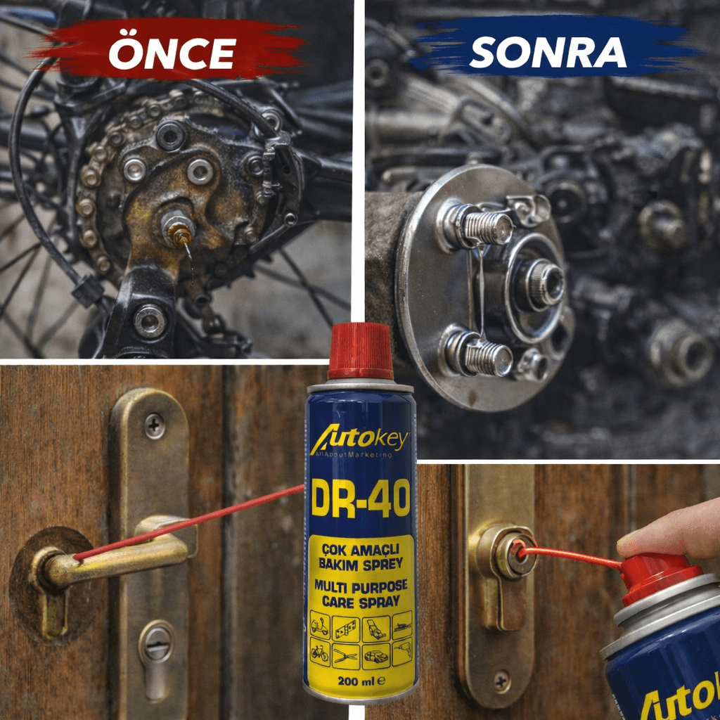 DR-40 Çok Amaçlı Bakım Spreyi 200 ml – Pas Sökücü, Yağlayıcı ve Koruyucu-3