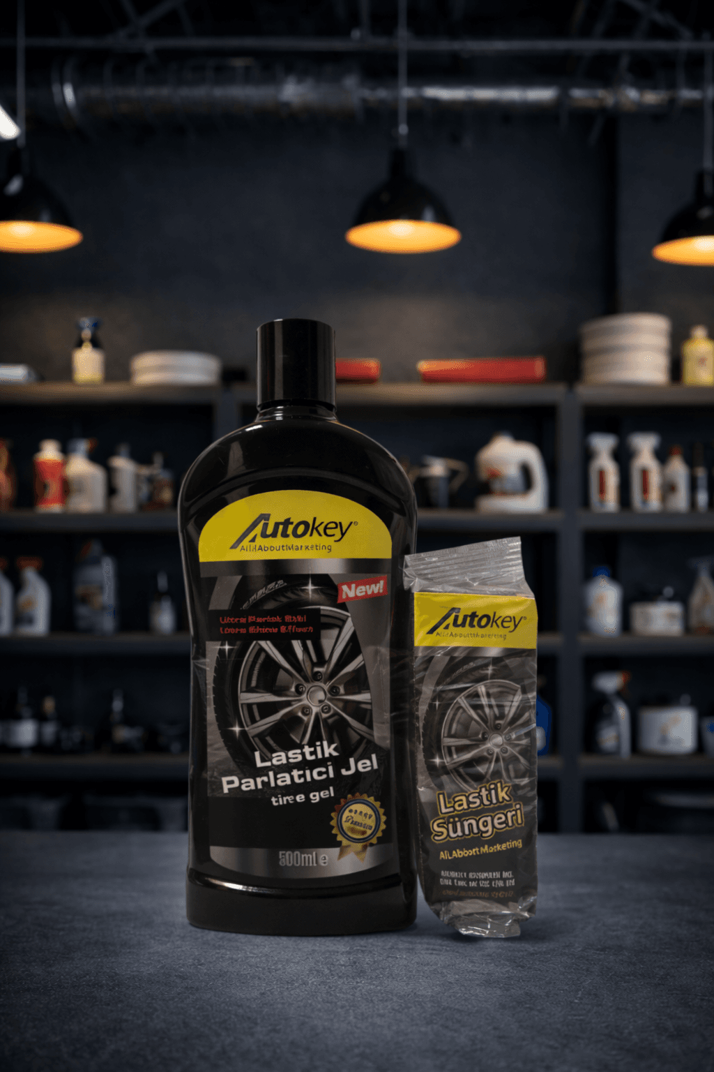 Lastik Parlatıcı Jel 500 ml + Uygulama Süngeri – Kalıcı Parlaklık ve Koruma-1