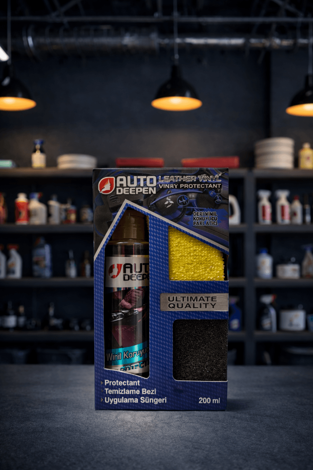 Deri & Vinil Koruyucu Parlatıcı 200 ml – Sünger ve Temizleme Bezi Hediyeli-1