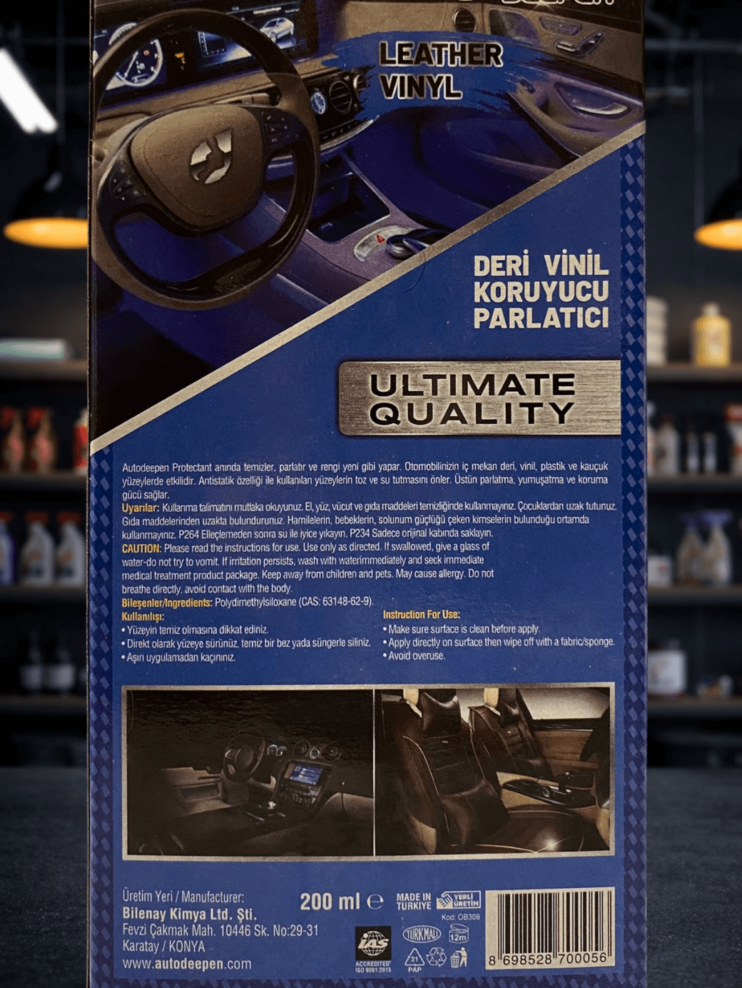 Deri & Vinil Koruyucu Parlatıcı 200 ml – Sünger ve Temizleme Bezi Hediyeli-2