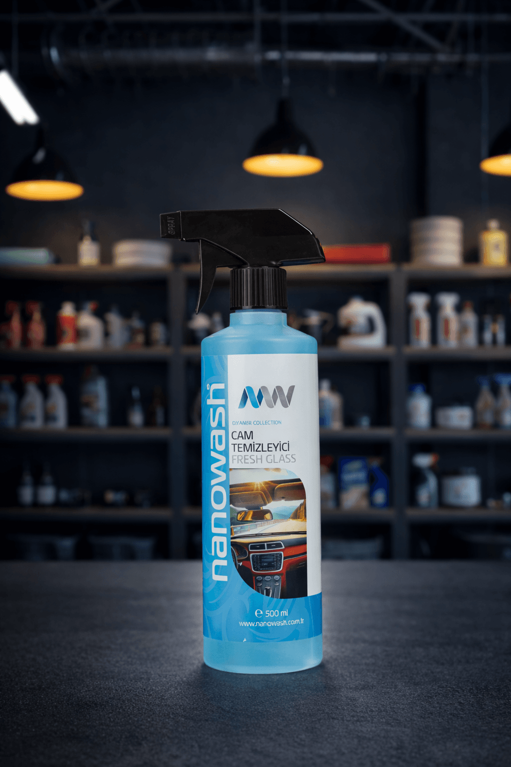 Cam Temizleyici 500 ml – İz Bırakmayan Oto Cam Temizleme Spreyi | Buğu ve Kir Çözücü-1