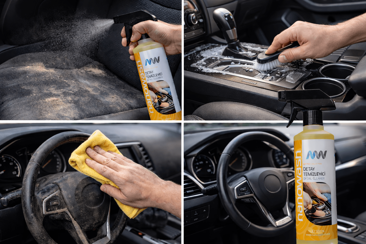 Detay Temizleyici 500 ml – Araç İçi Genel Yüzey ve Torpido Temizleme Spreyi-3