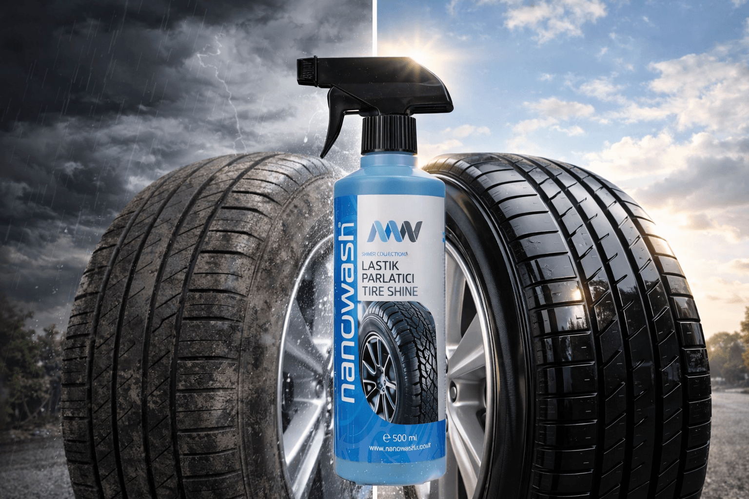 Lastik Parlatıcı 500 ml – Uzun Süreli Islak Görünüm & Siyahlatıcı Tire Shine Sprey-3