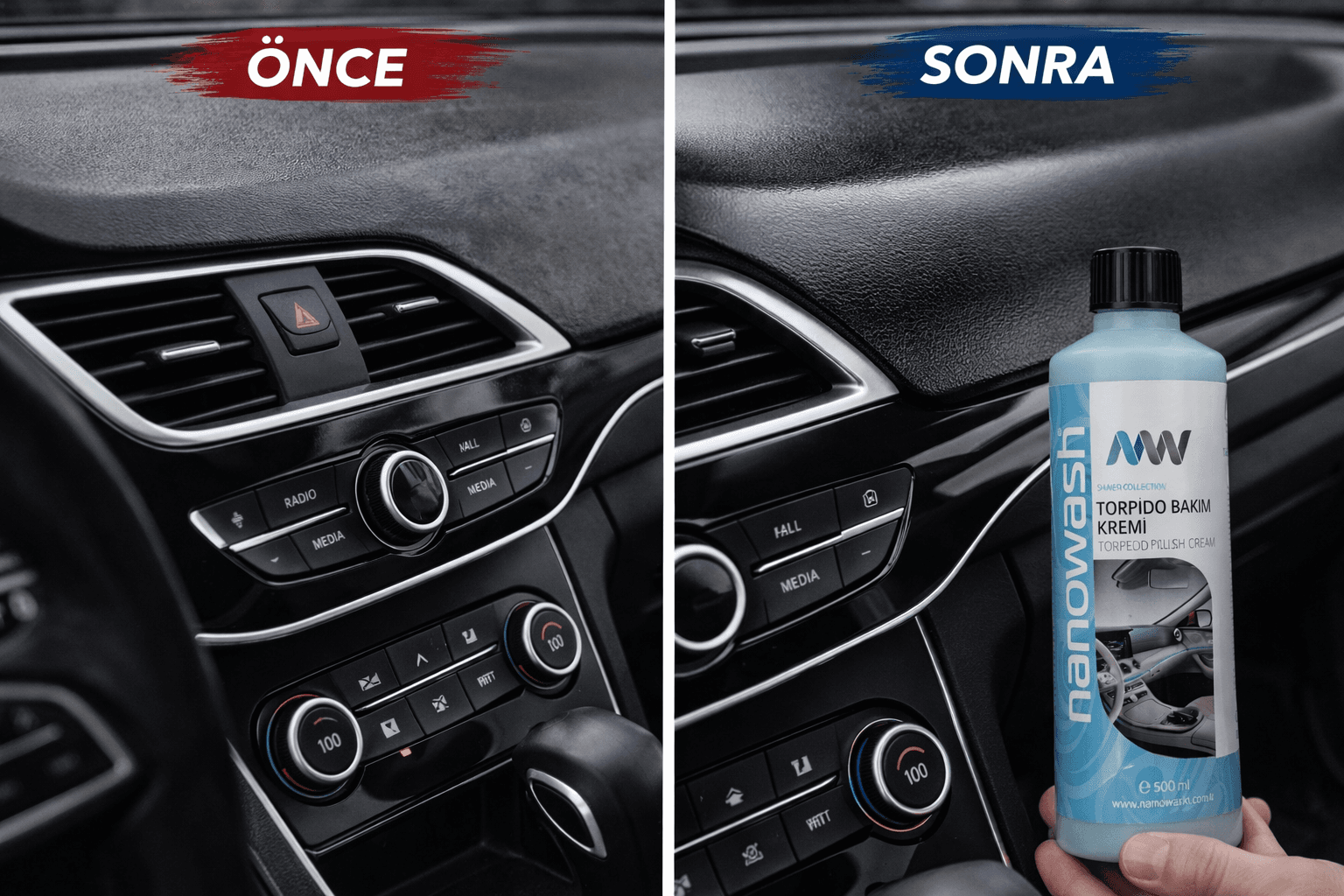 Torpido Bakım Kremi 500 ml – Araç İçi Plastik ve Konsol Besleyici Parlatıcı-3